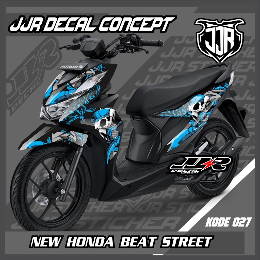 Stiker Decal Honda New Beat 2020-2023 Beat Street /Street -stiker honda beat new Beat DELUXE tengkor