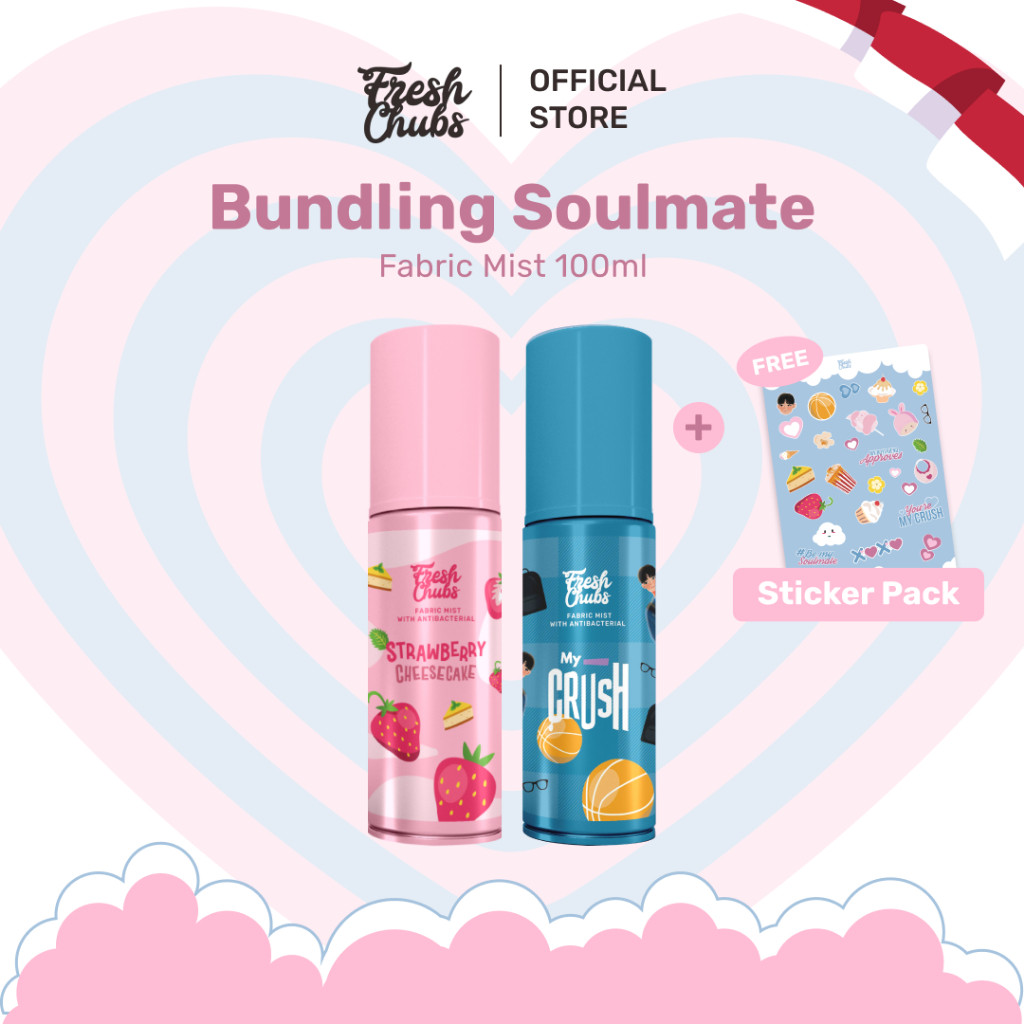 [ Freshchubs ] Bundling Soulmate - Strawberry Cheesecake & My Crush Parfum Baju 100ml