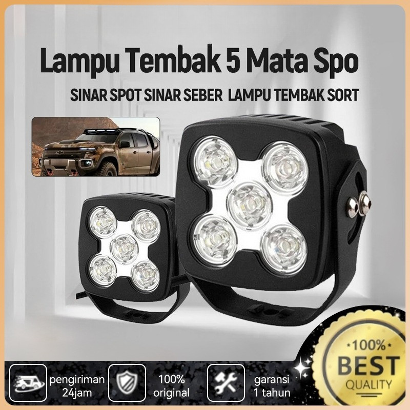 Lampu Tembak Sorot Truck LED 24 Volt 12 Volt 50 Watt Dotrex 5 Mata Truck Off Road Ketebalan 8.2cm La