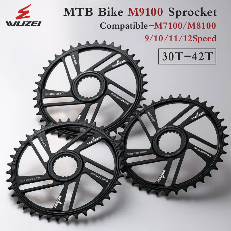 WUZEI Chainring Premium Shimano 12 Speed Direct Mount Crank 32T 34T 36T 38T Kompatibel M6100 M7100 M