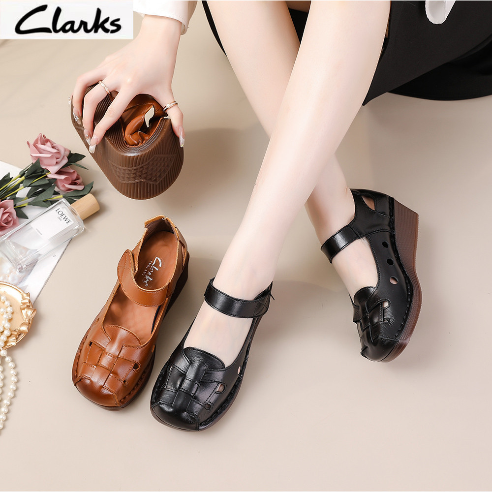 Clarks new pita woman / clarks wanita kulit asli / Sepatu sandal flat
