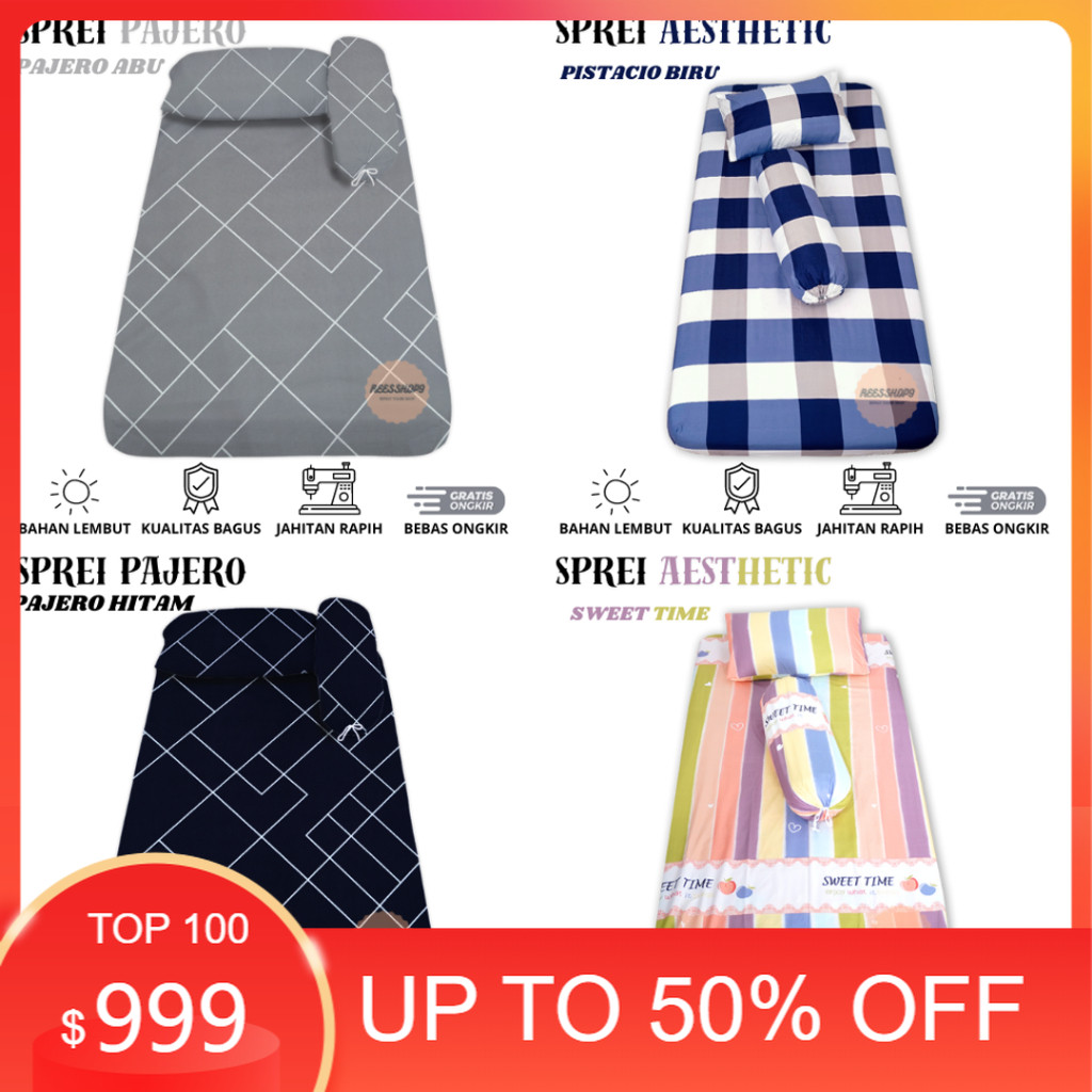 Beli 2 Lebih Murah Sprei 90x200x25 90x200x30 Sprei Single 90x200 TInggi 25 30cm Diskon 30%