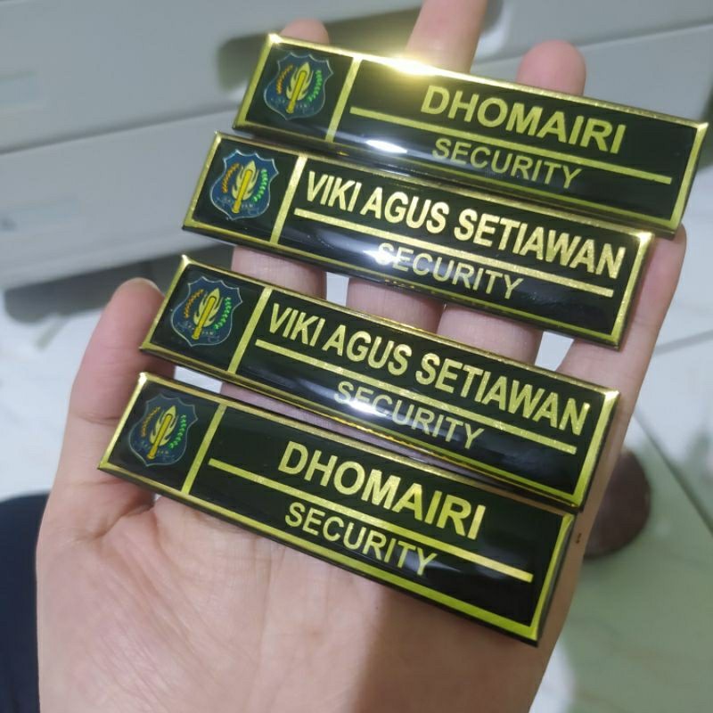 

NAMETAG SECURITY/NAMA DADA SATPAM/NAMA DADA MURAH/SEHARI JADI