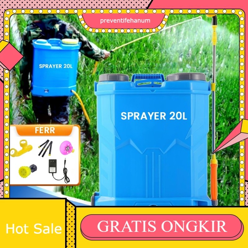 Sprayer Pertanian Knapsack Electric dan Manual 2in1 Sprayer 20L