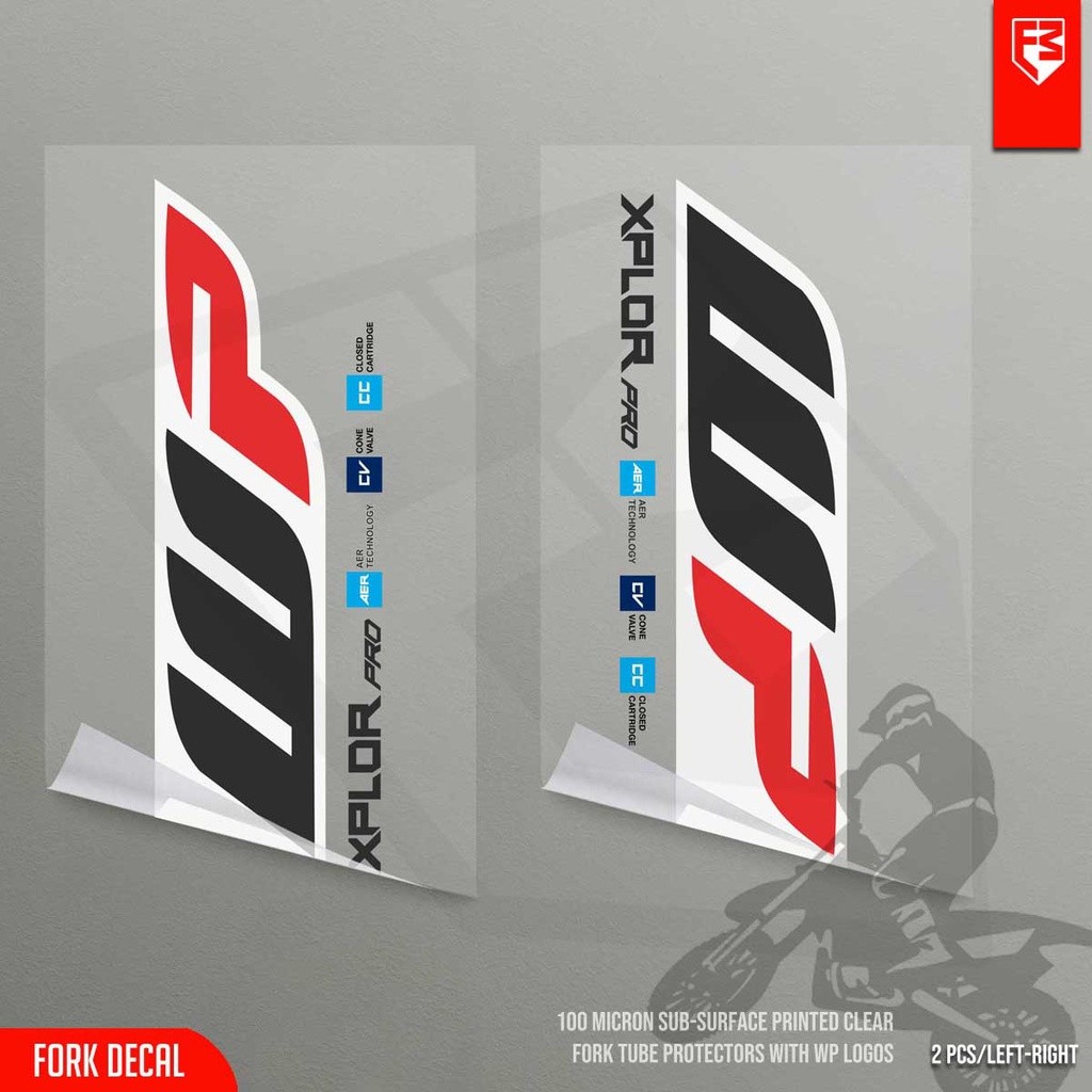 Upper Fork Decal Sticker USD WP 04 Clear shock crf klx wr155 ktm