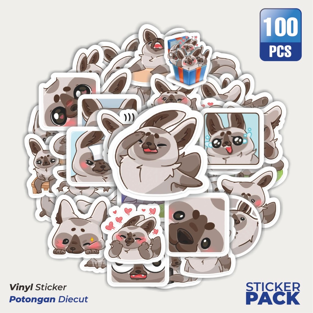 

Stiker Vinyl Stiker Funny Character Toba Lemur Waterproof Aesthetic- Untuk Laptop, Motor, dan Helm - Paper Stationery Pack