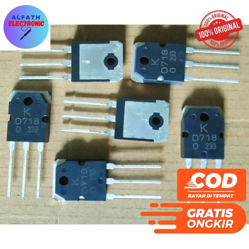 TRANSISTOR TR D718 KD718 KD 718 NOMER SATU