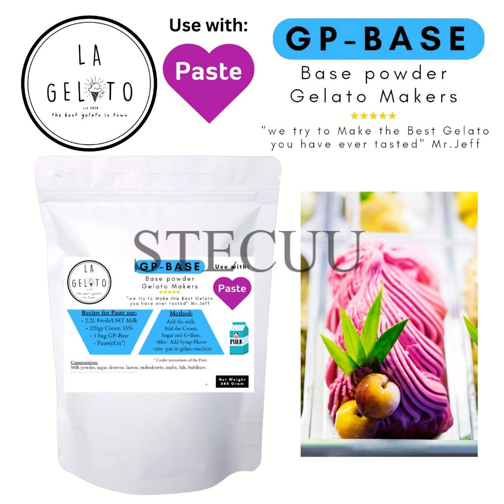 

GP-BASE untuk Paste - Gelato Base Powder untuk Bin 5 Liter - Pakai With Machine Rasa Original
