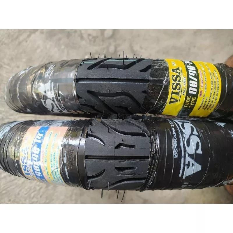 Ban Baru ban metic depan dan belakang buat mio, beat, vario, spin, Scoopy Lama Ukuran 80/90-14 & 90/