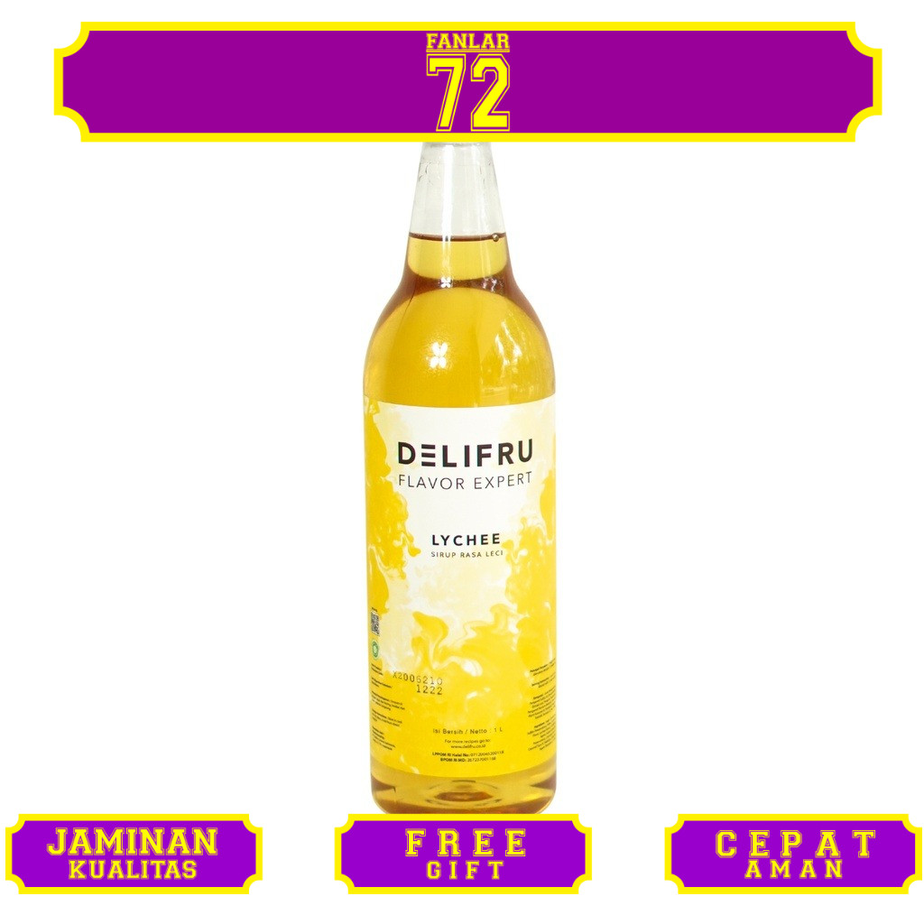 

Syrup Lychee Delifru 1 Liter - Sirup Buah Leci Premium