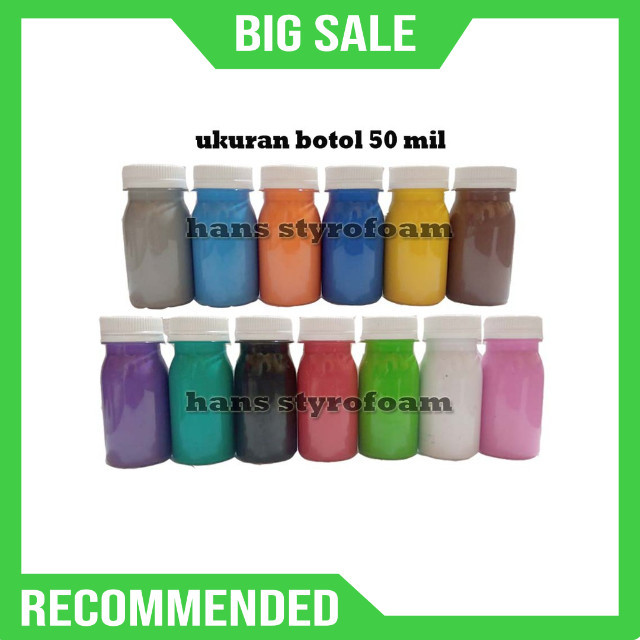 

Cat air lukis pewarna gabus styrofoam patung gypsum dan tas mewarnai isi 50 mil