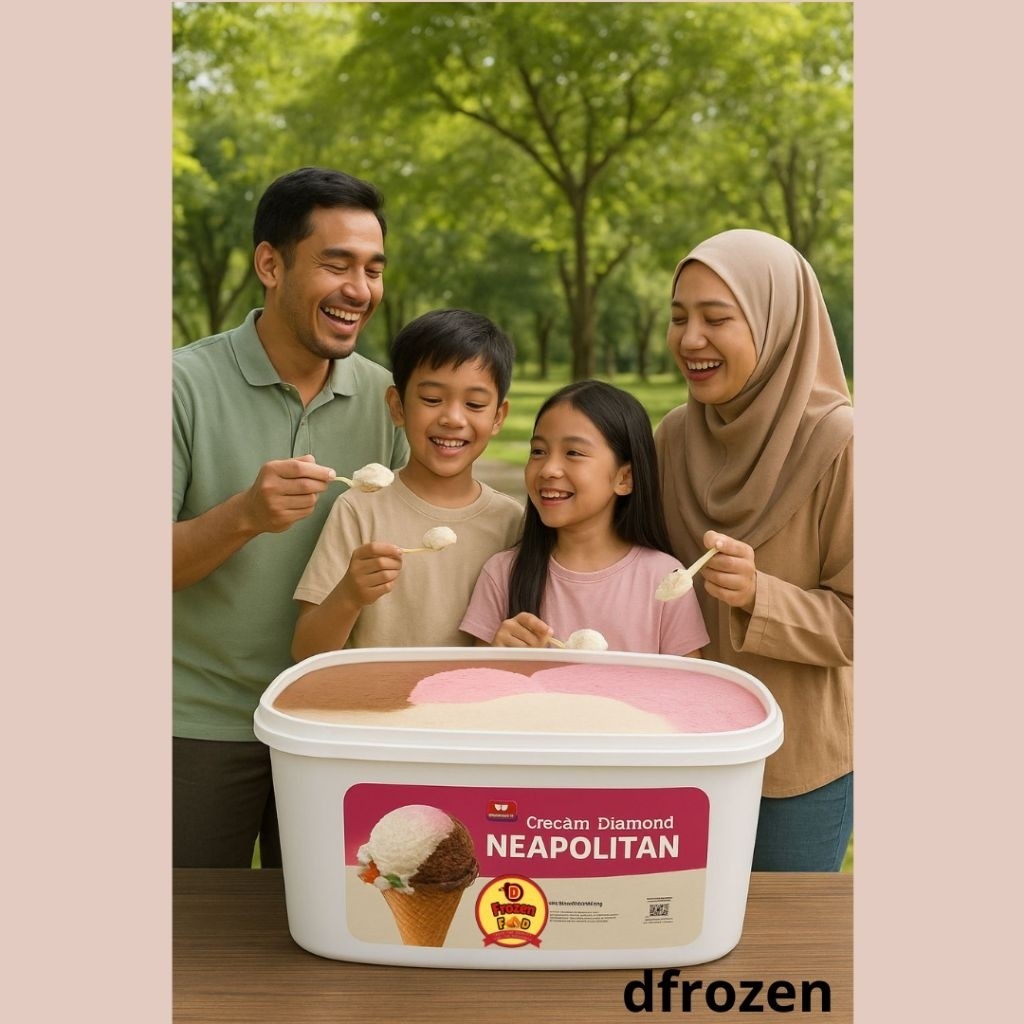 Es Krim Diamond Neapolitan 8liter es cream box kotak ice cream lembut creamy 3 rasa
