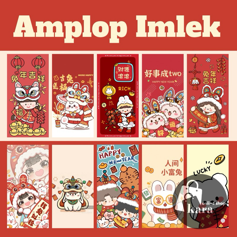 

RISAOSHOP - Amplop Imlek Panjang ISI 10 pcs