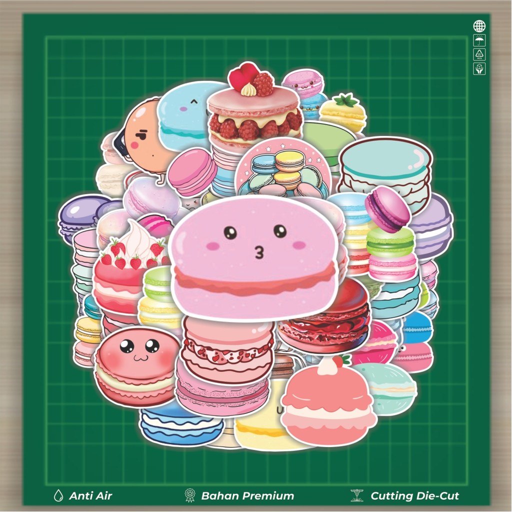

HOT 50 PCS STIKER Stiker Kue Macaron Stiker Fashion Cars Decal Dingin Kartu Album Custom Vinyl Anti Air- Sticker Aesthetic Buku Journal Koper Casing HP Tablet Laptop Helm Motor Botol Minum