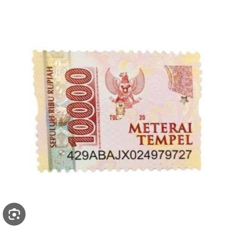 

Meterai 10.000 mterai 10ribu materai Sepuluh Ribu Harga Satuan baru
