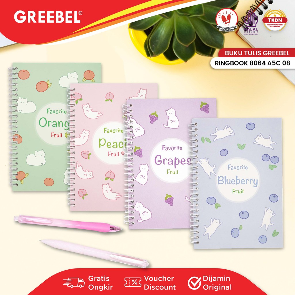 

GREEBEL Ringbook / Buku Catatan / Ringbook Motif / Buku Ringbook 8064 A5C 09