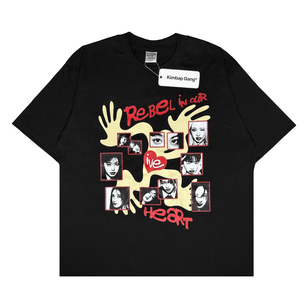 (COD) Tshirt IVE Kaos Kpop Oversize Rebel Heart – Kimbap Gang