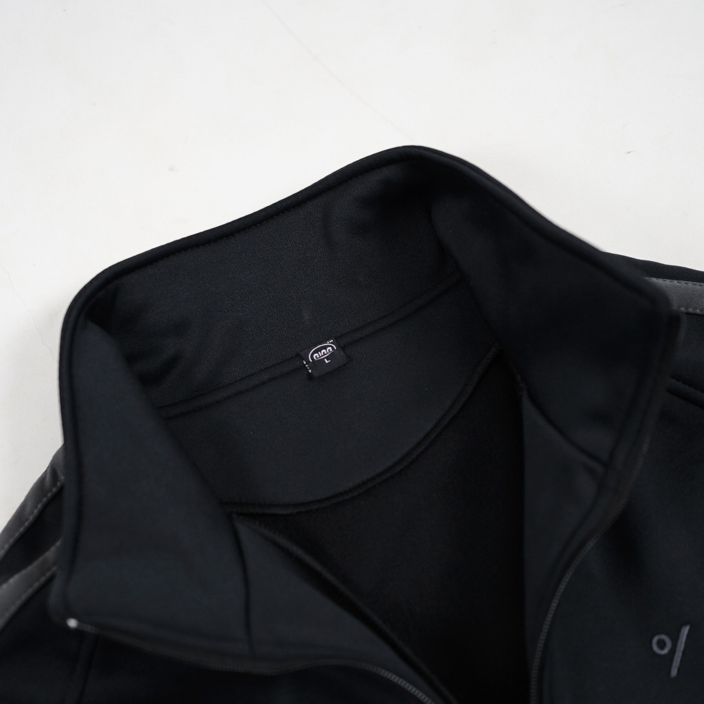 Discount Gigg - Trackline - Black Tracktop - Sport Jacket - Jaket Hitam Pria - Atasan Cowok