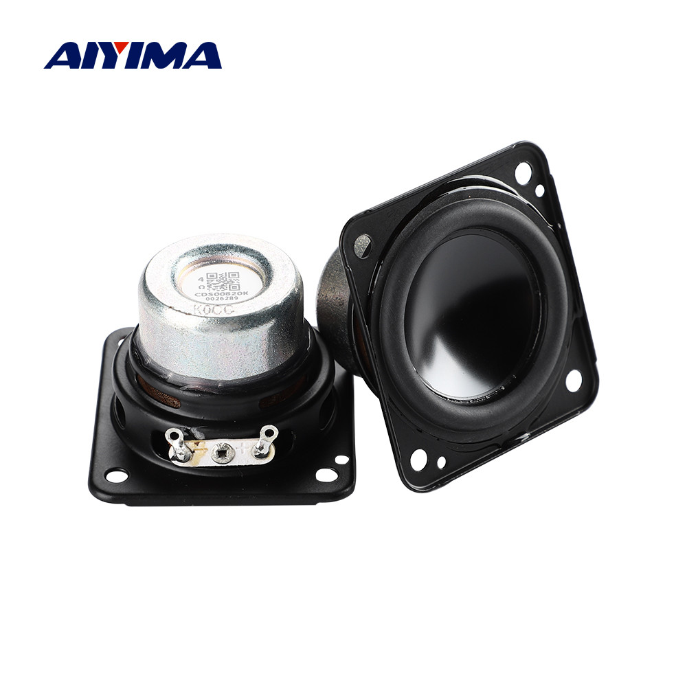 AIYIMA 2 Pcs 1.9 Inch 4 Ohm 20 W Speaker Full Range Portable Audio Graphene Sound Basin 48mm Neodymi