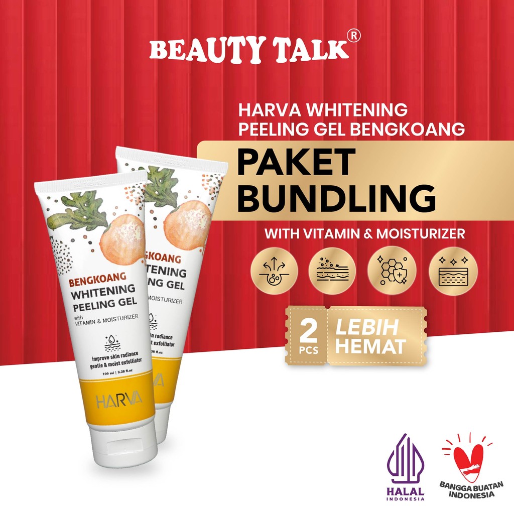 [Bundling Hemat - 2 Pcs] HARVA Peeling Gel - 100 ML | Eksfoliasi untuk Kulit Kusam dan Kering