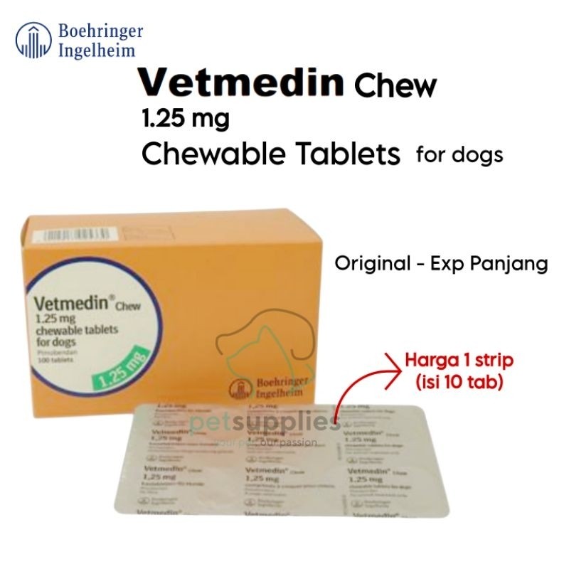 Obat Jantung Khusus Anjing VETMEDIN 1.25 mg