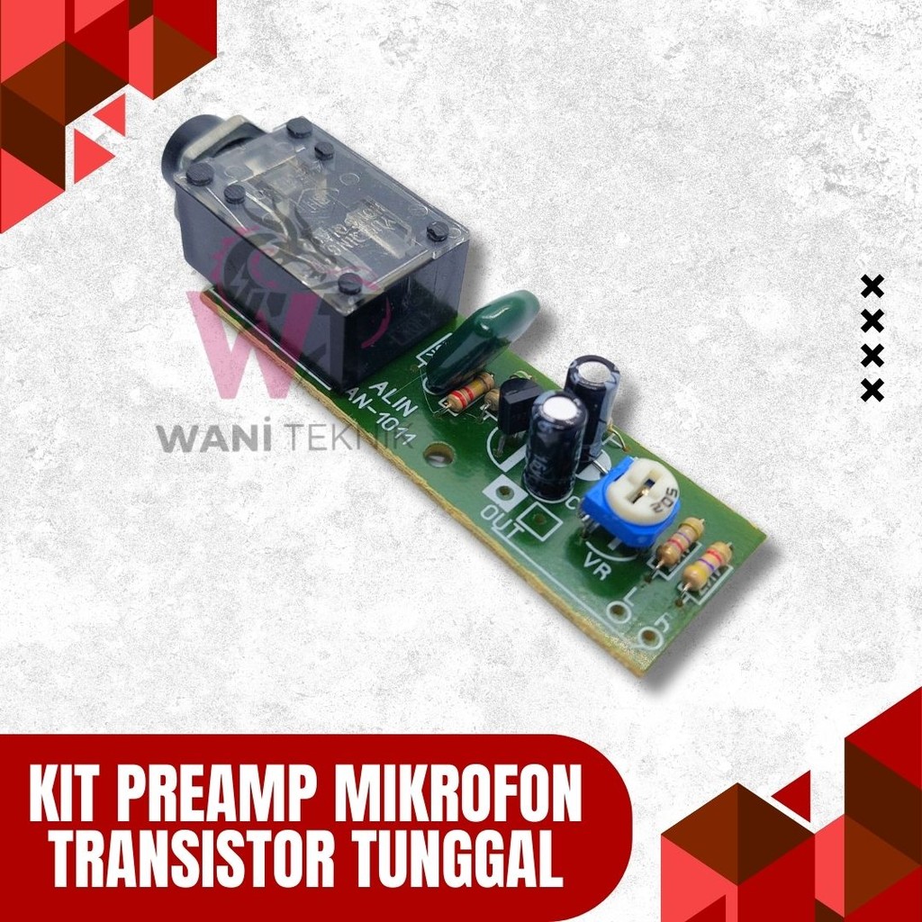 KIT Preamp Mic – Penguat Suara Mic 1 Transistor Praktis