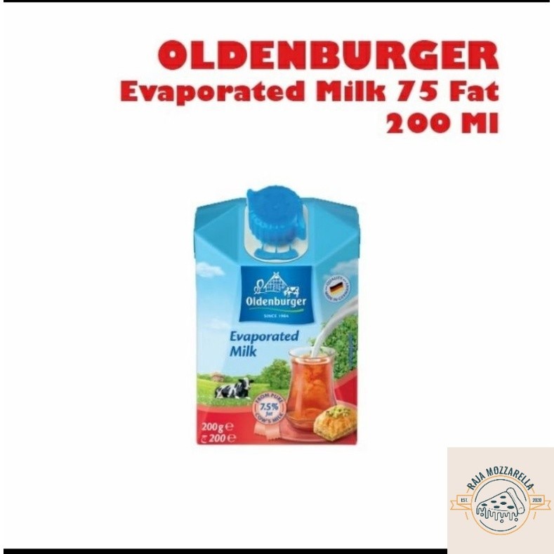 Oldenburger Susu Evaporasi/Evaporated Milk 200gr By Raja Mozzarella Sumatera