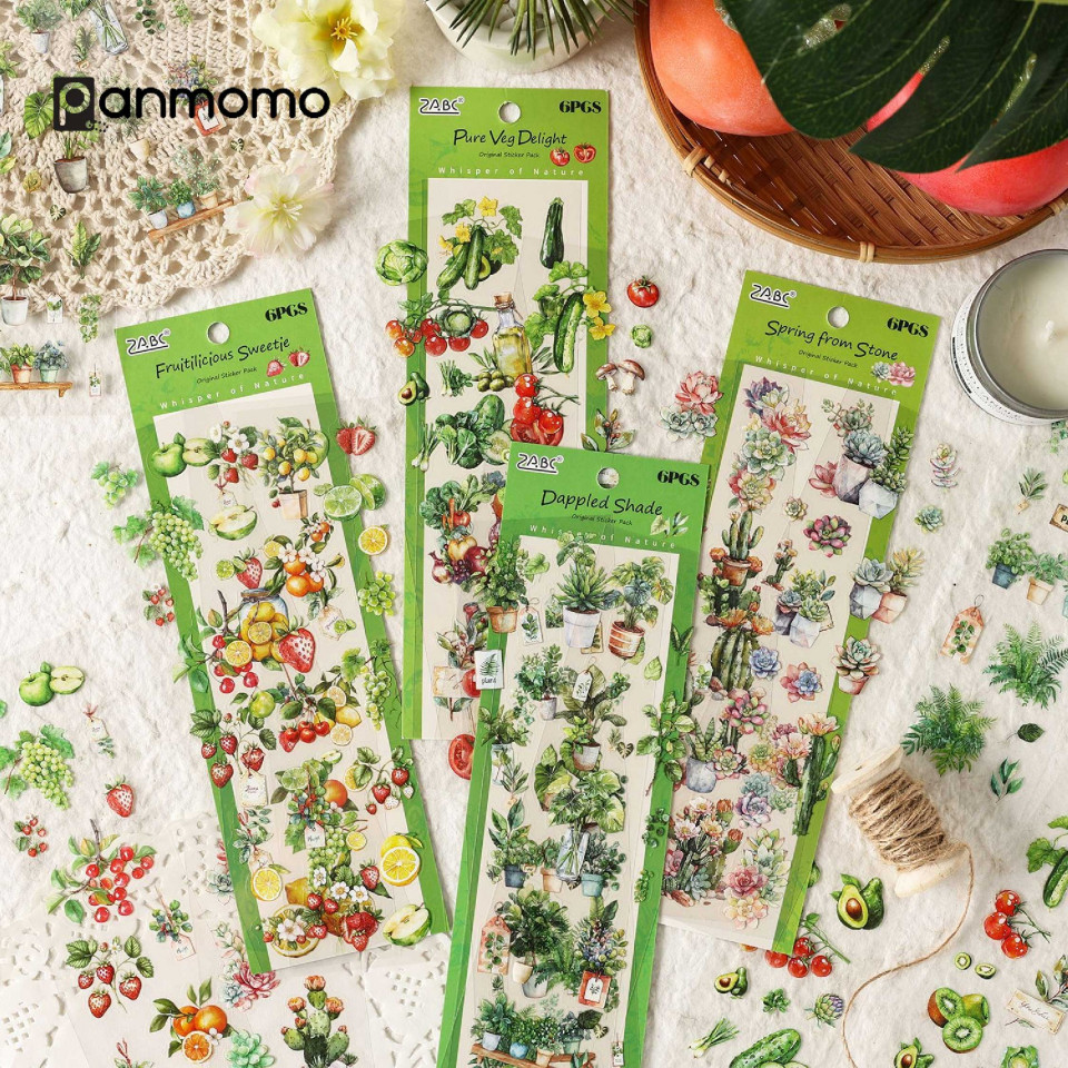 Stiker Aesthetic - Sticker Lucu Aesthetic - Sticker DIY Bunga Natural Moments