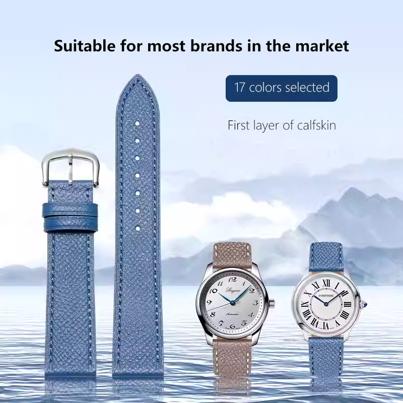First layer of cowhide Genuine leather wat strap Quick release universal wat band for Omega Casio Lo