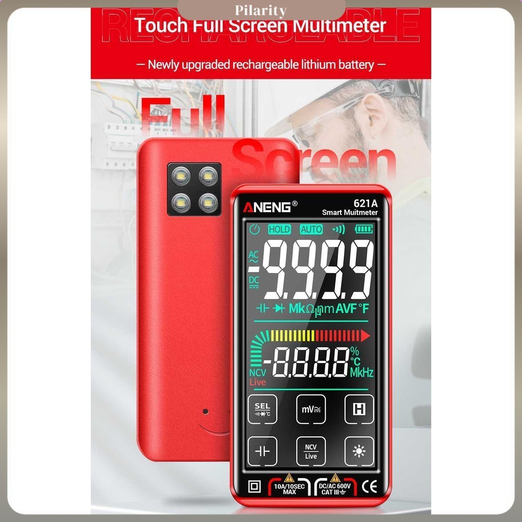ANENG Smart Digital Multimeter Tester Transistor Touch Screen - 621A