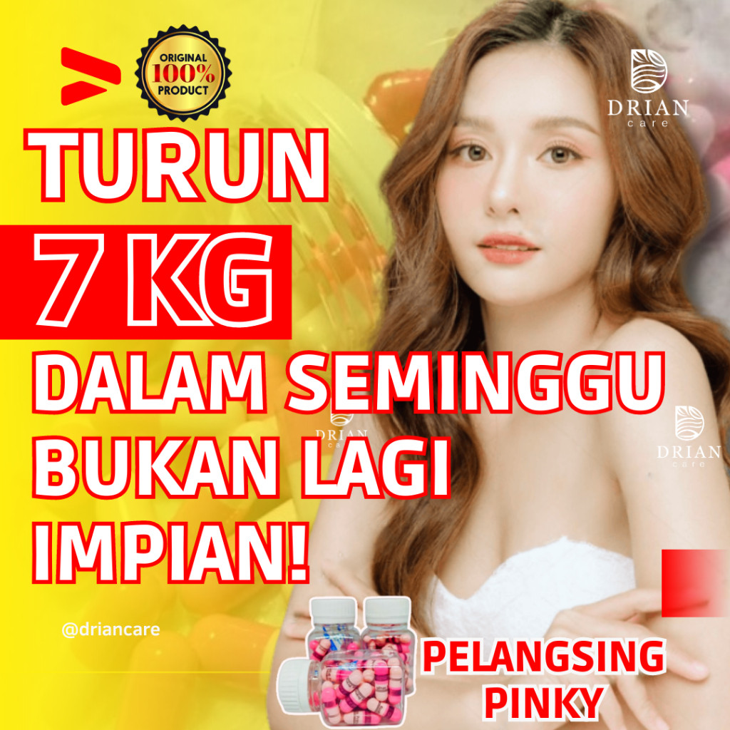 Pinky Obat Diet Penurun Berat Badan Ampuh Dalam 1 Minggu 1-16 Kg Pil Diet Super Strong Ori 100% Obat