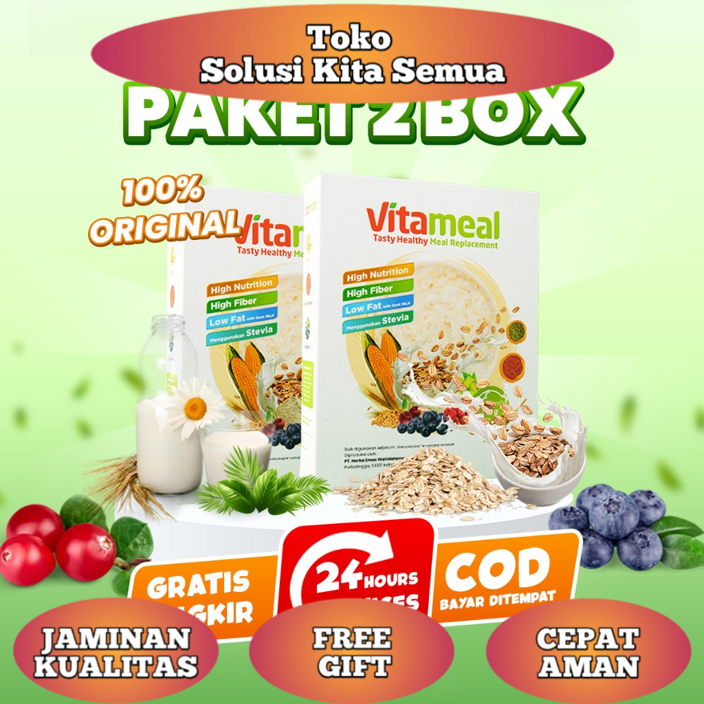 AMPUH VITAMEAL 2 BOX Kolestrol Tinggi Obat Gula Darah Tinggi Diabetes Pankreas Insulin Kebas Kesemut