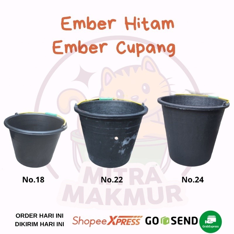 NEW EMBER COR KARET / EMBER HITAM / EMBER ANTI PECAH / EMBER 10-15-20 LITER