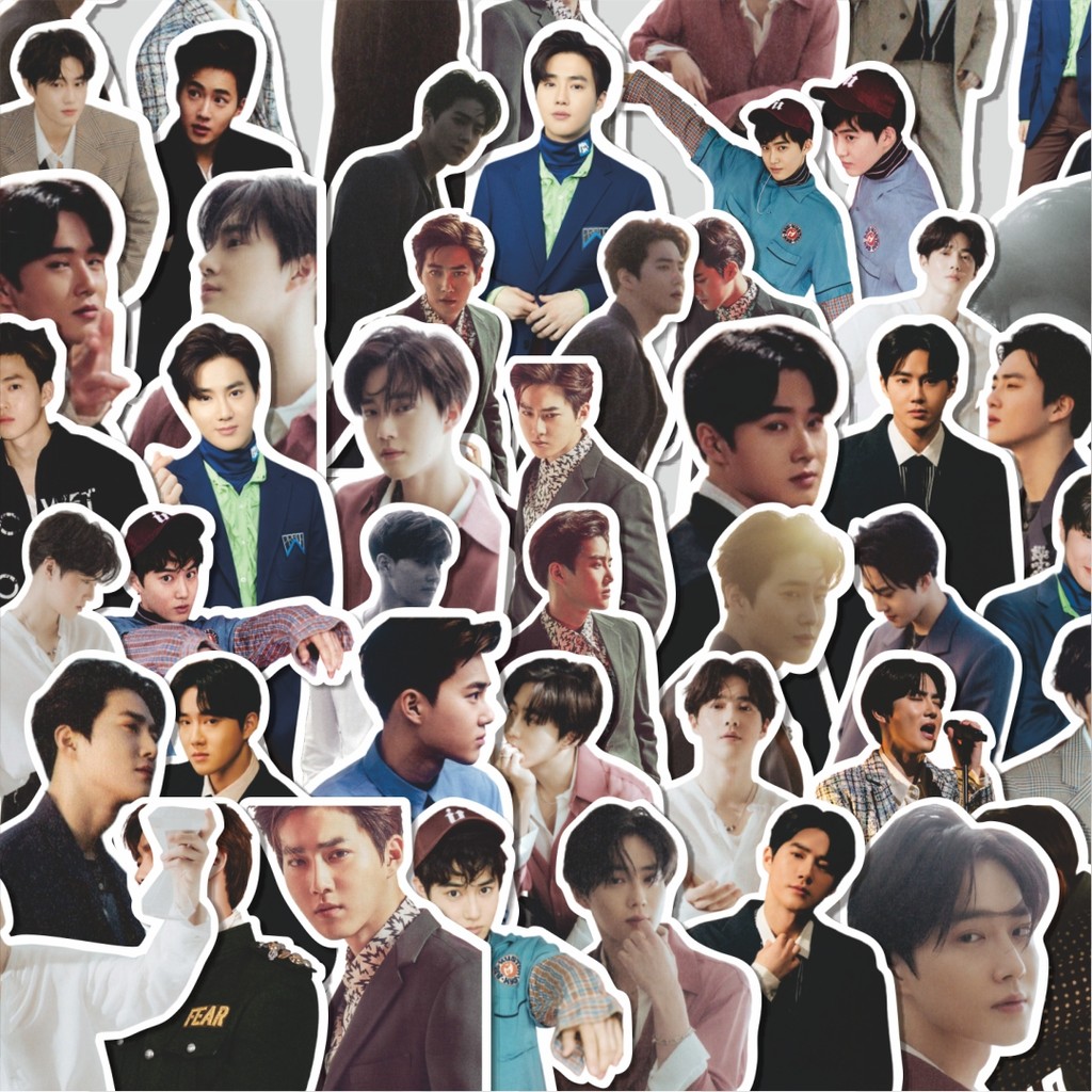 Stiker Cutting Pack Stiker EXO08 - Suho Series 02 Isi 100Pcs Series Aesthetic Lucu Keren Untuk Koper