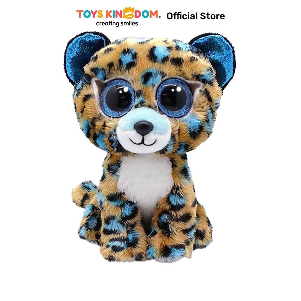 Toys Kingdom Ty Beanie Boos Boneka Hewan Leopard Reguler Ty95324 - Biru Toys Kids Toy Boneka Kain Ka