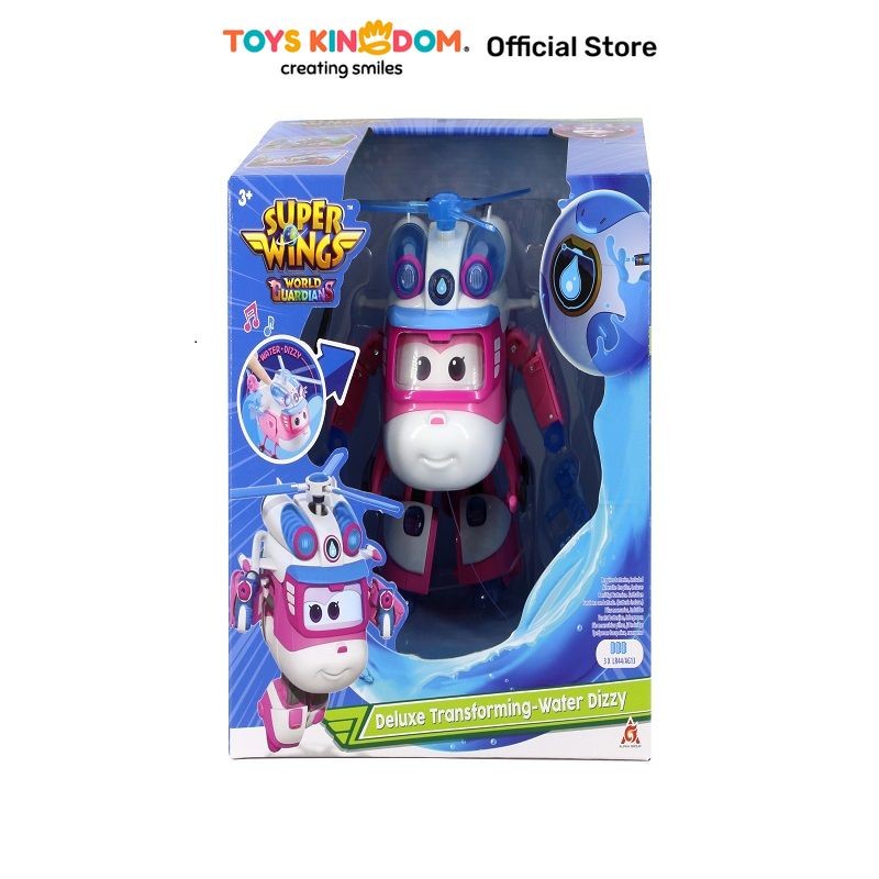 Toys Kingdom Alpha Group Robot Superwings Deluxe Transform Dizzy 0924 Mainan Helikopter Mainan Robot