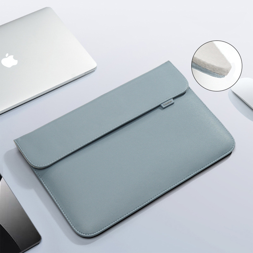 Pu Leather Laptop Bag Sleeve Bag Case For Macbook Air Pro 13 16 Notebook Cover For Xiaomi Huawei Del
