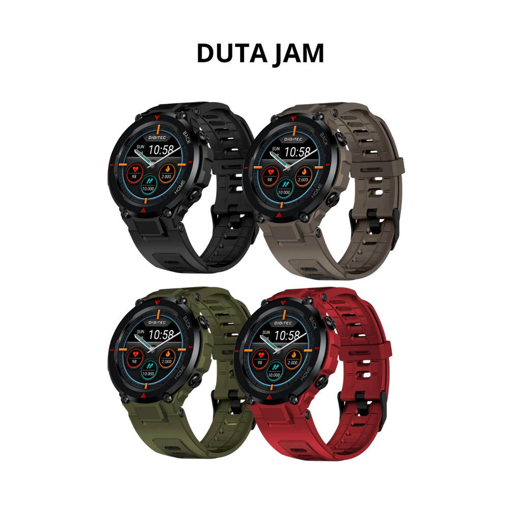 JAM TANGAN SMARTWATCH PRIA DIGITEC OCTAFIT DGSW OCTAFIT RUBBER STRAP
