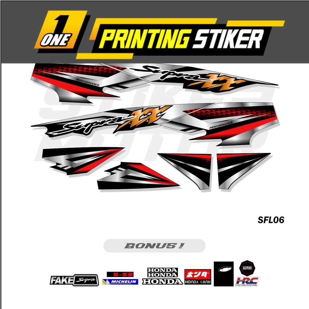 Striping Stiker Supra Xx Lama Variasi Stiker Supra X 2002 Sticker Decal Supra X 2003 2004 2005 Supra