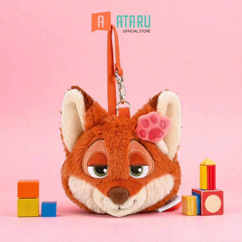 Ataru Disney Zootopia Dompet Koin Nick - Orange Coin Wallet Coin Purse Dompet Mini Dompet Lucu Pouch