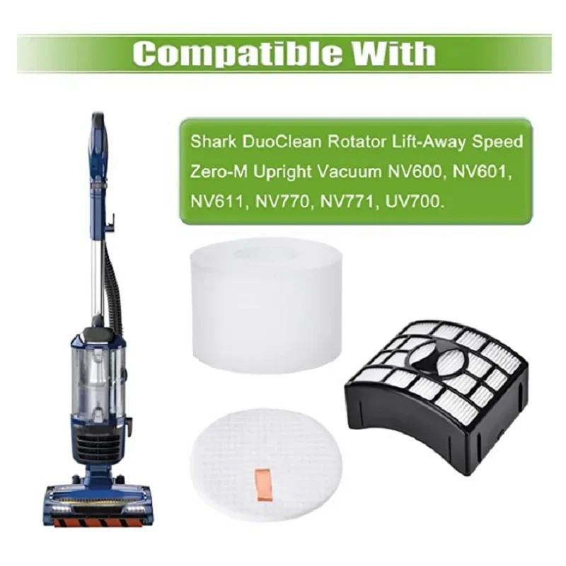 Filter Set Suitable for Shark Upright Vacuum Cleaners NV600 NV601 NV611 NV770 NV771 UV700 XFF600 XHF