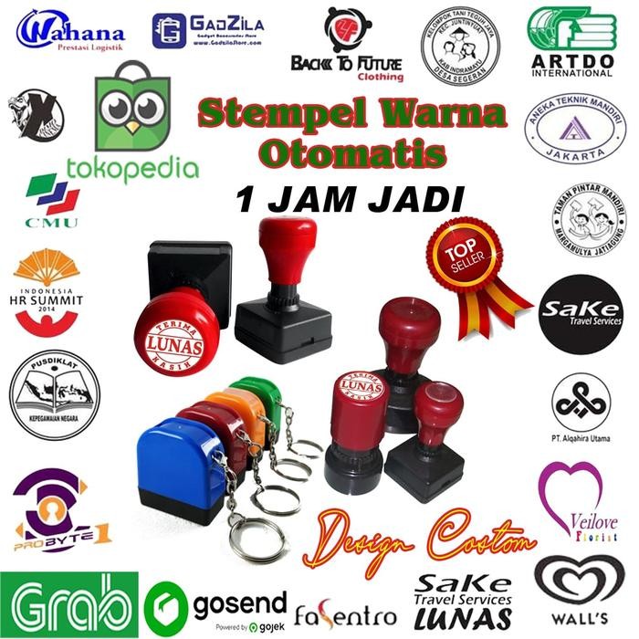 [TERLARIS] Stempel / Stempel Otomatis / stempel Flash Bulat - Kecil