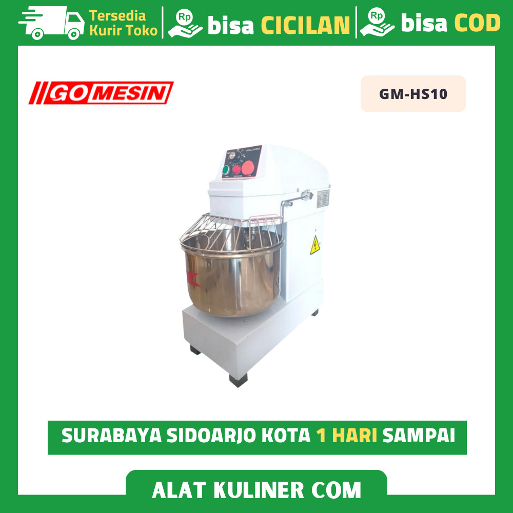 Spiral Mixer Roti 10 Liter Mixer Spiral 10 Liter Gomesin GM-HS10