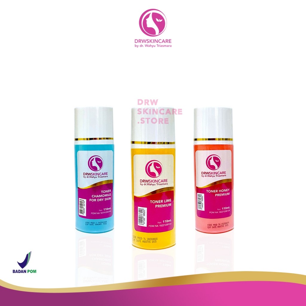 DRW Skincare Toner Wajah (Kulit Normal, Berminyak, Sensitif) 110 ml, 63 ml