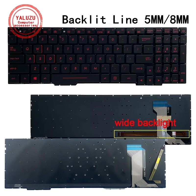 US/RU NEW Laptop Keyboard For ASUS FZ53 FZ53V FZ53VD FX53 FX53V FX53VD FX553 FX553VE FX553VD FX73 FX