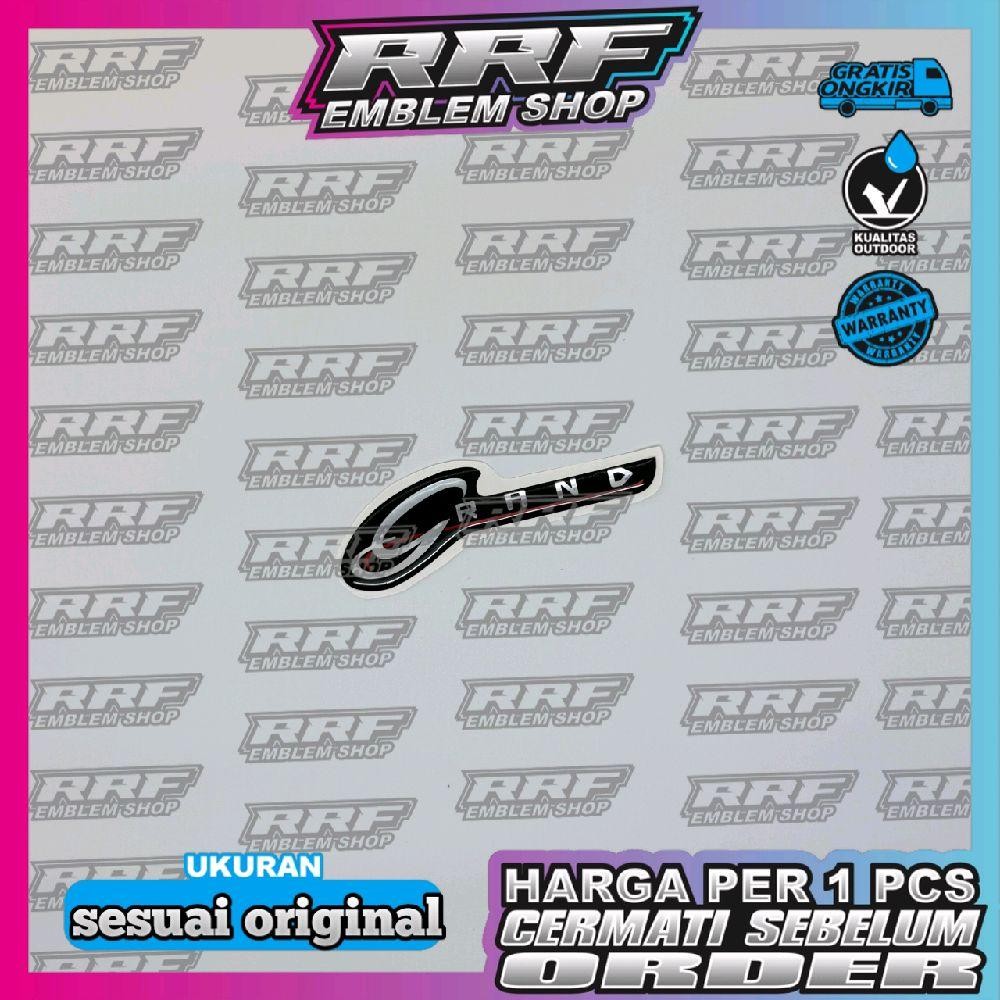 Emblem timbul GRAND ISUZU PANTHER, emblem GRAND PANTHER, emblem ISUZU PANTHER GRAND TOURING