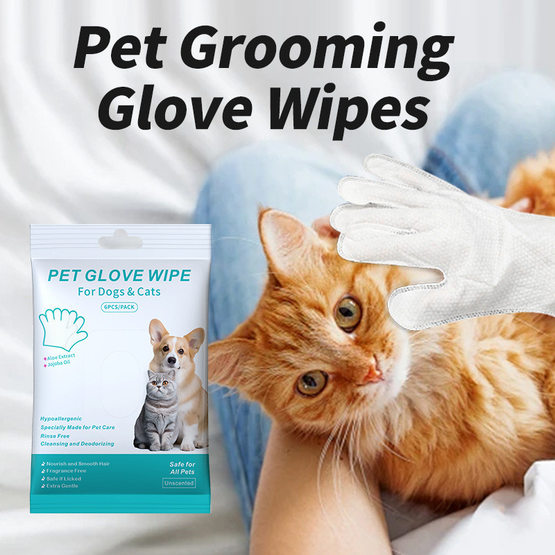 Cat Dog Bath Cleaning Dry Cleaning sposable Wipes Gloves Pet Bath-free Gloves Deodorizing Pet Suppli