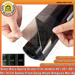 Sticker Jendela Stiker Kaca Film Sparta Silver 40% 60% 80% Per 10 Cm Hitam Silveran Gelap Setiker Ri