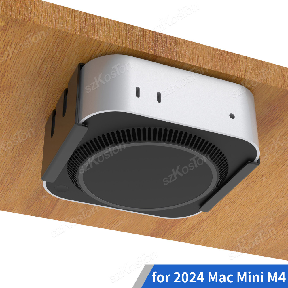 Metal Mount Holder For Apple Mac Mini M4 2024 Under Desk Stand Space Saving for Mac Mini M4 Pro PC A