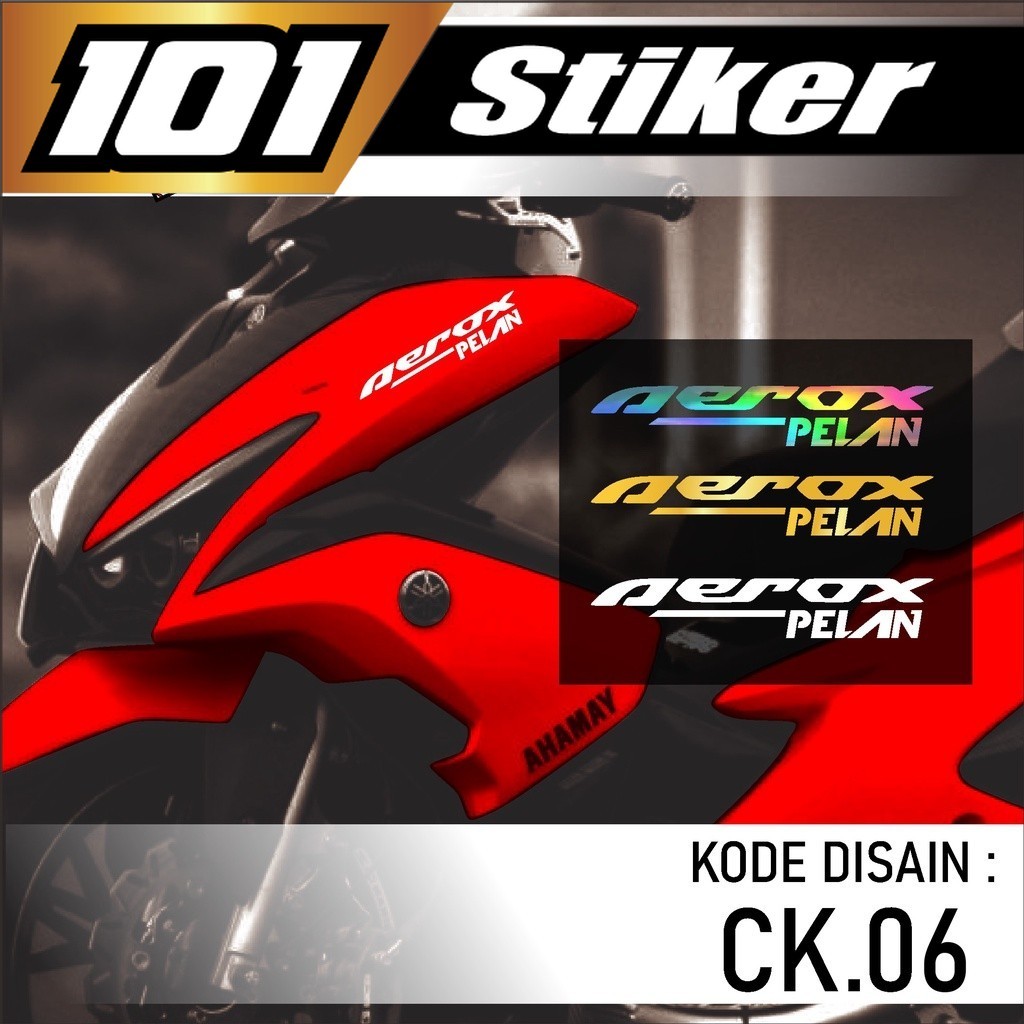 ( BISA COD ) Cutting Sticker Stiker - Sticker Logo Stiker Sticker Motor Mobil Laptop AEROX PELAN Ori